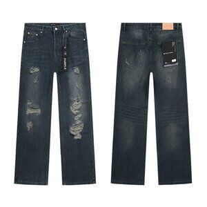 Men's Distressed Blue Jeans